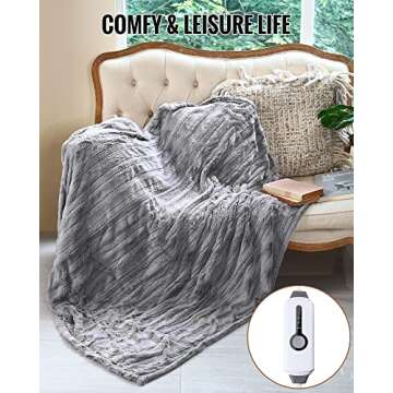 Luxurious Electric Heated Throw Blanket - Cozy and Safe