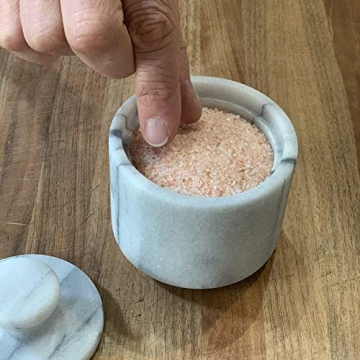 Fox Run Marble Salt Cellar, White 3" x 3"