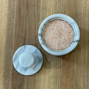 Fox Run Marble Salt Cellar, White 3" x 3"