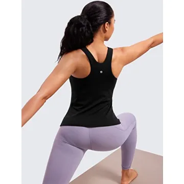 CRZ YOGA Butterluxe Racerback Tank with Built-in Bra