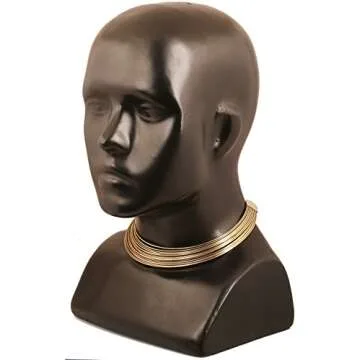 Touchstone Elegant Antique Gold Choker Necklace for Women