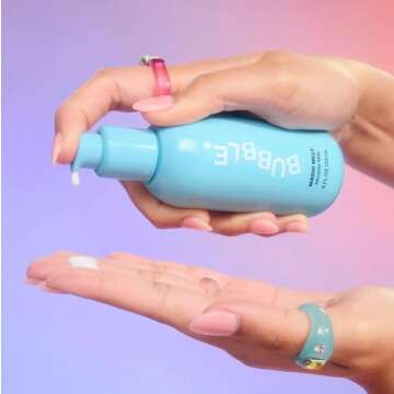 Bubble Skincare Magic Melt Makeup Remover - Micellar Milk Eye Makeup Remover Infused with Raspberry Seed Oil - Hydrating & Soothing Preppy Skikncare for Soft, Refreshed Skin (120ml)