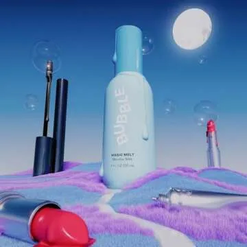 Bubble Skincare Magic Melt Makeup Remover - Micellar Milk Eye Makeup Remover Infused with Raspberry Seed Oil - Hydrating & Soothing Preppy Skikncare for Soft, Refreshed Skin (120ml)