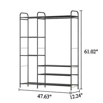 Wisdom Star Stylish Garment Rack with Shelves