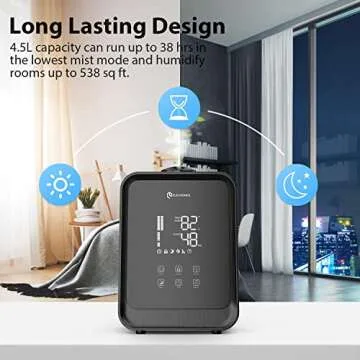 Elechomes HTJ-2119 Ultrasonic Humidifier for Large Rooms