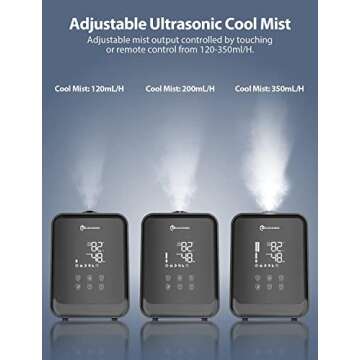 Elechomes HTJ-2119 Ultrasonic Humidifier for Large Rooms