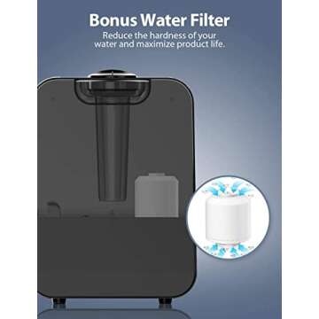 Elechomes HTJ-2119 Ultrasonic Humidifier for Large Rooms