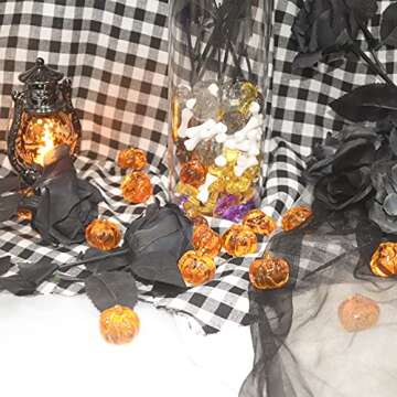 Mini Acrylic Pumpkin Ornaments for Fall Decor 50PCS