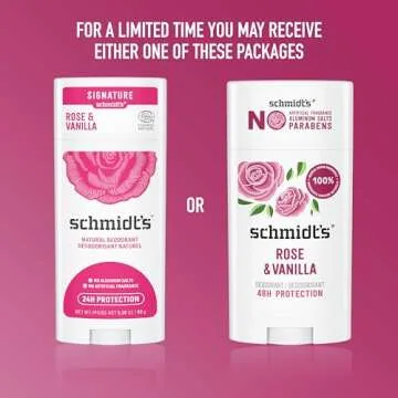 Schmidt's Rose & Vanilla Vegan Deodorant 24 Hour Protection
