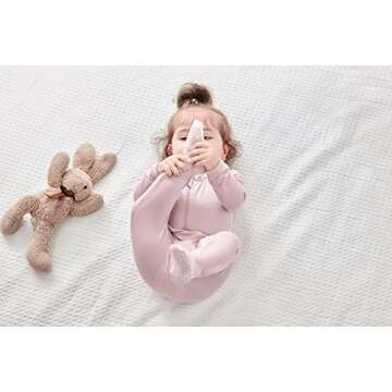 RRP Unisex Baby Footies Pajamas,Rayon Derived From Bamboo,Buttery Soft Sleep 'N Play PJs,2-Way Zipper Closure,0-18 Months (Sage/BlueGrey/Blush, 9-12 Months)