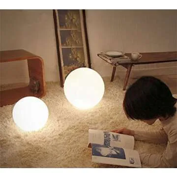 Mr.Go 6-inch RGB Color-Changing LED Globe Orb Light w/Remote, Mood Lamp Kids Night Light, 16 Dimmable Colors & 4 Modes, Battery & AC Adapter Power, Home Bedroom Patio Pool Decorative Lighting