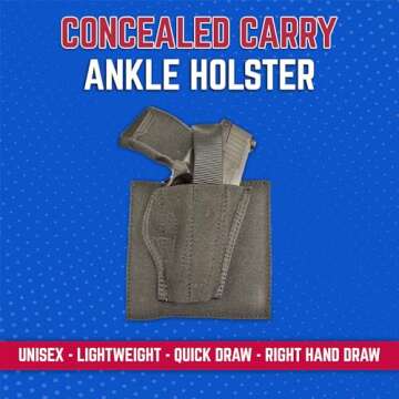 DeSantis Apache Ankle Holster - Compatible with the GLOCK 26/27/29/30/36/43, BRTA Nano, Sig P250/P32...