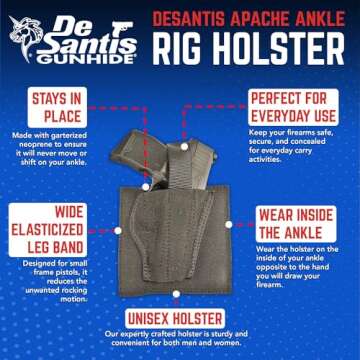 Shop DeSantis Apache Ankle Holster - Comfort & Safety for Concealed Carry