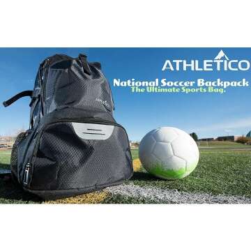 Athletico National Soccer Backpack with Cleat Holder