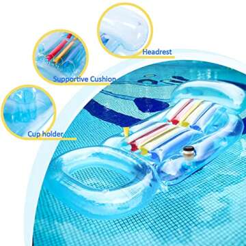 FindUWill Inflatable Pool Float - Comfort & Durability