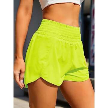 BMJL Women's High Waisted Athletic Shorts with Pocket