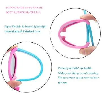 DEAFRAIN Kids Polarized Sunglasses for Outdoor Fun