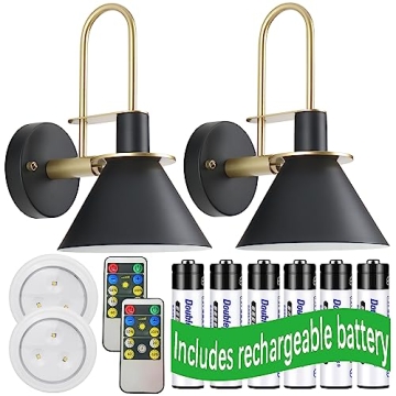 Civaza Remote Control Dimmable Wall Sconces Set of 2