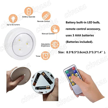 Civaza Remote Control Dimmable Wall Sconces Set of 2