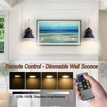 Civaza Remote Control Dimmable Wall Sconces Set of 2