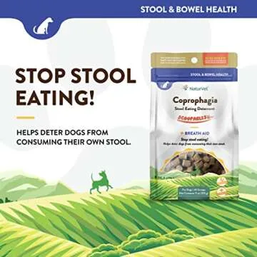 NaturVet Scoopables Coprophagia for Dogs - No Poop Eating for Dogs - Stool Eating Deterrent Supplement with Probiotic & Digestive Enzymes - Hickory Smoked Bacon Flavored | 11oz Bag