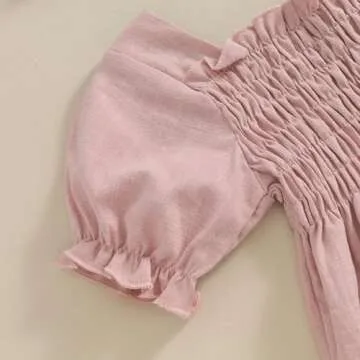 ZAXARRA Baby Girl Plaid Romper with Headband - Cute Outfit