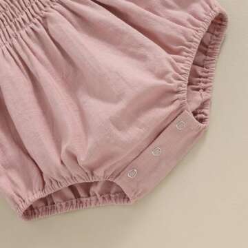 ZAXARRA Baby Girl Plaid Romper with Headband - Cute Outfit