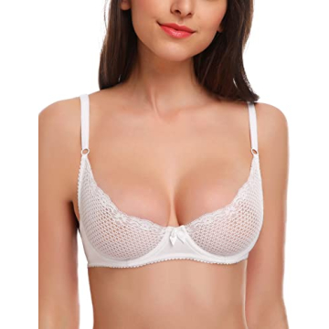 Wingslove Women's Sexy 1/2 Cup Lace Bra | Elegant & Comfortable Design