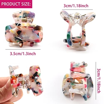 Stylish 6 PCS Small Hair Claw Clips for Women and Girls