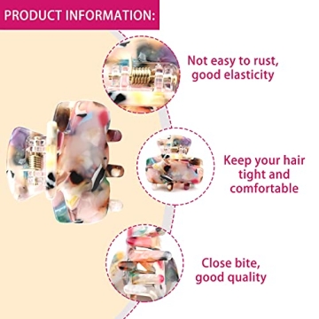 Stylish 6 PCS Small Hair Claw Clips for Women and Girls