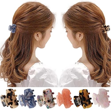 Stylish 6 PCS Small Hair Claw Clips for Women and Girls