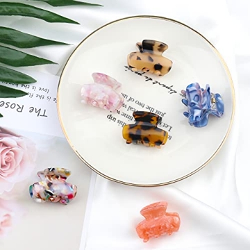 Stylish 6 PCS Small Hair Claw Clips for Women and Girls