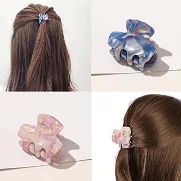 Stylish 6 PCS Small Hair Claw Clips for Women and Girls