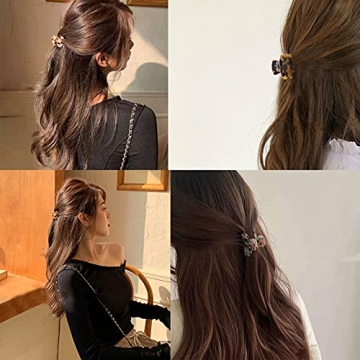 Stylish 6 PCS Small Hair Claw Clips for Women and Girls