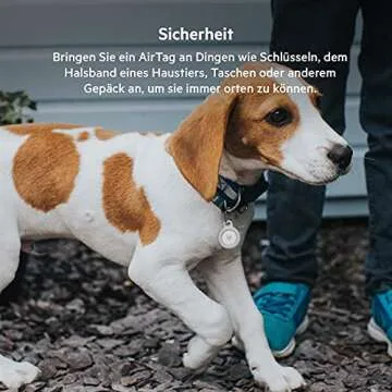 Durable Belkin AirTag Holders with Key Ring - 2-Pack White