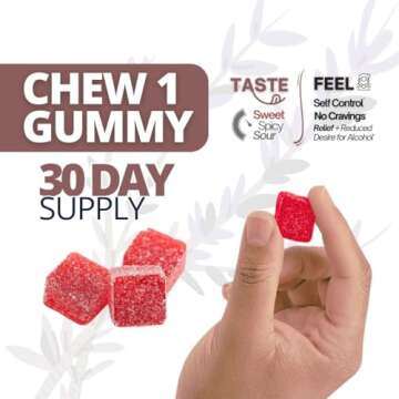 Natural Gummy Aid to Stop Drinking Alcohol Cravings