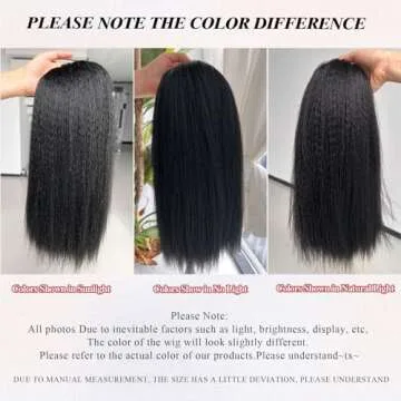 LEOSA Ponytail Extension 14 inch Drawstring Ponytails for Black Women Short Natural Black Yaki Straight Drawstring Ponytail Hair Extensions (14 Inch (Pack of 1), 1B#)