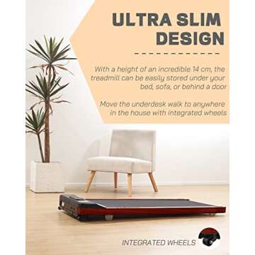 Maksone Under Desk Treadmill for Home or Office Fitness
