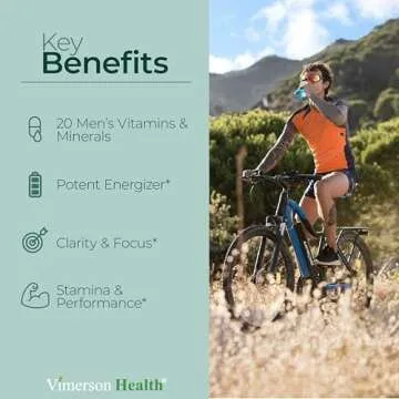 Multivitamin for Men - Daily Mens Multivitamins & Multiminerals with Vitamin A, C, D, E, B12, Zinc &...