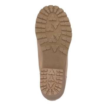 STYLISH S ABBY - Women's Platform Chelsea Ankle Boots Chunky Block Heel Lug Sole (Taupe Imsu, 7.5)