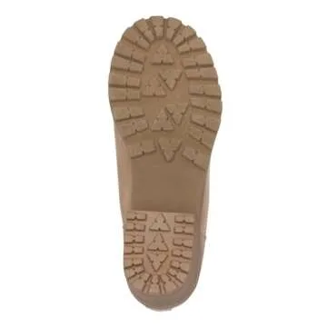 STYLISH S ABBY - Women's Platform Chelsea Ankle Boots Chunky Block Heel Lug Sole (Taupe Imsu, 7.5)