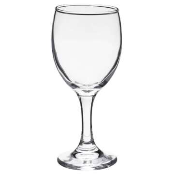 Juvale Stemmed Wine Glasses, Set of 4 for Housewarming Gift, Anniversary, Wedding (4.5 oz)