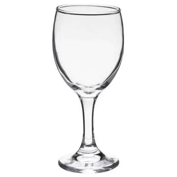 Juvale Stemmed Wine Glasses, Set of 4 for Housewarming Gift, Anniversary, Wedding (4.5 oz)