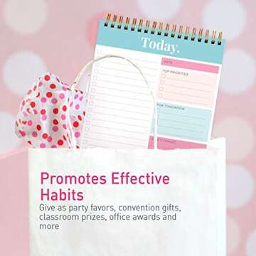 S&O Daily Planner Notepad for Productivity - 52 Page Routine To Do List - Undated Writing pad and Organizer - Every dayTo Do List Scheduler- Coiled Task Planner - Regular calendar Planner - TEAL