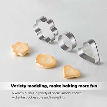 Mini Metal Cookie Cutters Set - 24 Pcs Clay Cutters/Mini Fruit Vegetable Cutters/Star Heart Round Flower Square Mini Cutters - Cookie Cutters for Kids Lunch/Mini Geometric Shapes Cookie Cutters