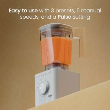 Chefman Obliterator Blender 48 oz for Smoothies and Ice