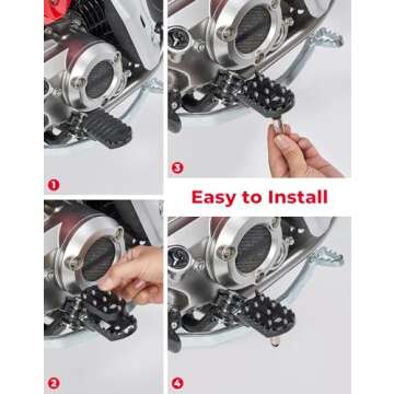 KEMIMOTO Foot Pegs Compatible with CT125 Trail 125 Hunter Cub 2021 2022 2023 2024 2025 Dirt Bike Pedals
