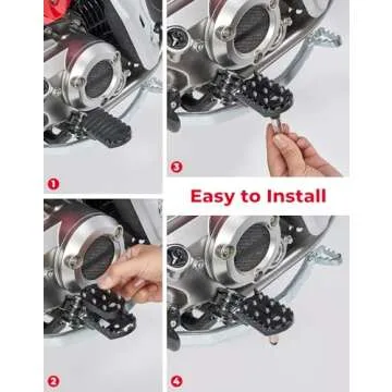 KEMIMOTO Foot Pegs Compatible with CT125 Trail 125 Hunter Cub 2021 2022 2023 2024 2025 Dirt Bike Pedals