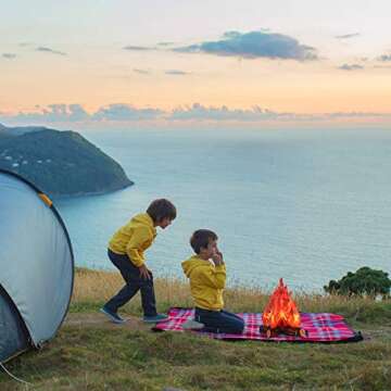 Boao 2 Set Fake Fire Fake Flame Camping Decoration 3D Cardboard Campfire Centerpiece Artificial Flames Campfire Party Decoration for Camp Bachelorette Christmas Party(12 x 10 Inch,Red Orange)