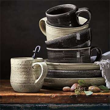 Speckled Stoneware Coffee Mug - Unique & Durable